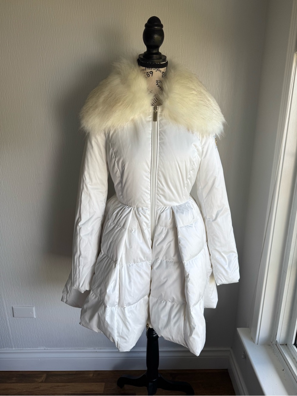 Elisabetta Franchi down jacket with faux fur